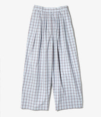 Tuck Balloon Pant - Plaid