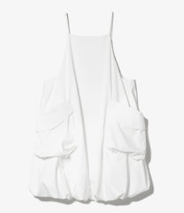 Bubble Hem  Apron Dress - Twill
