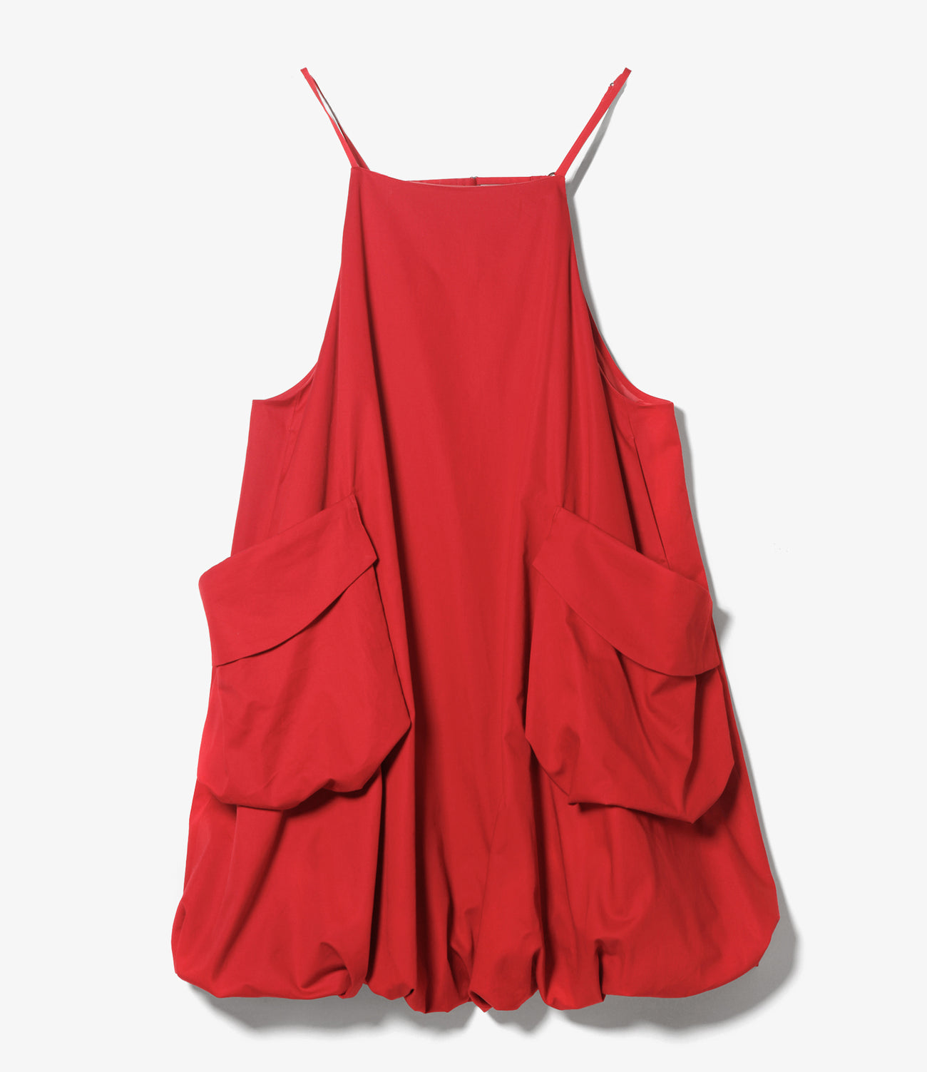 Bubble Hem  Apron Dress - Twill