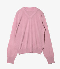 Faux-layered Sweater - Fine Gauge Knit