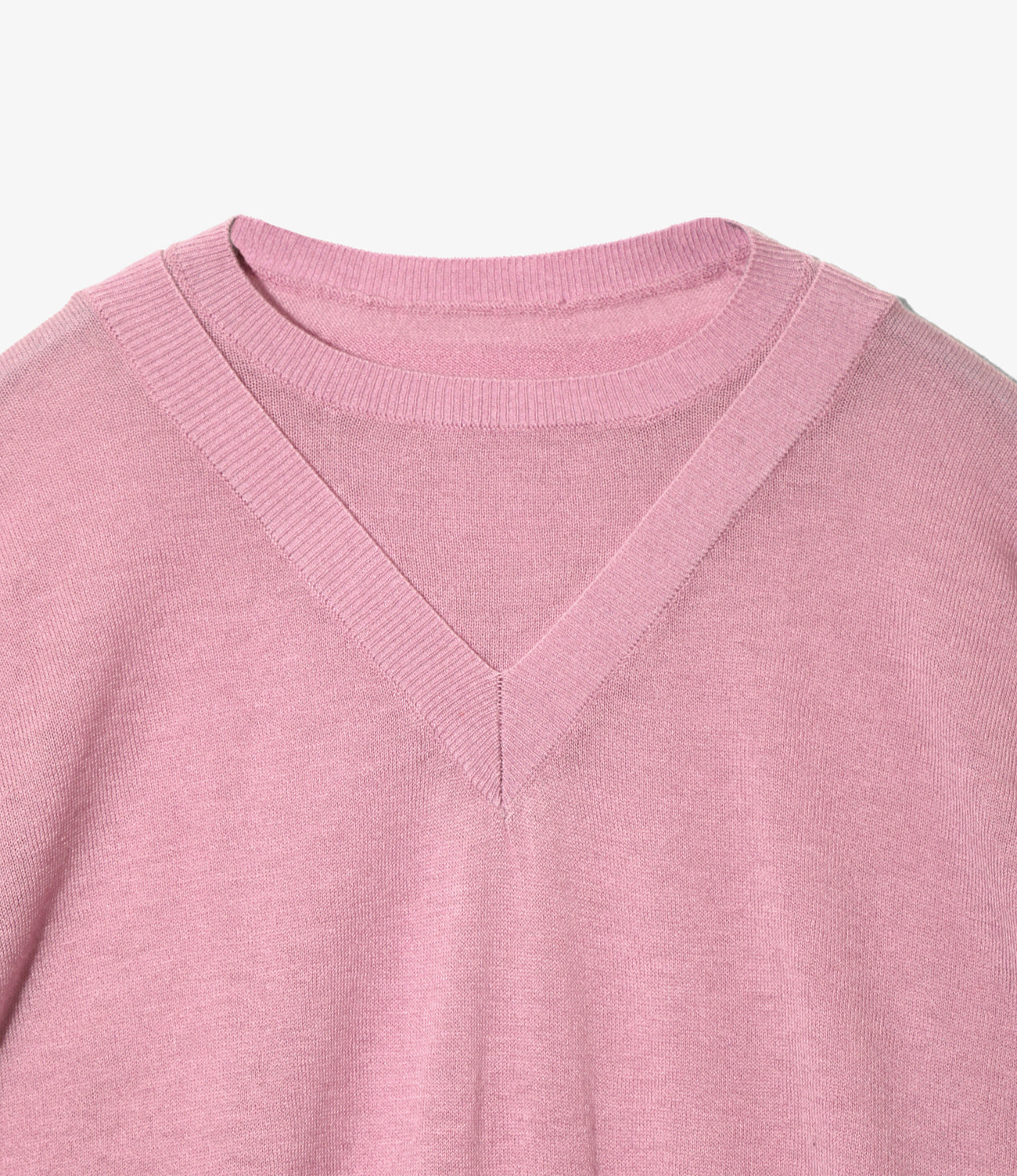 Faux-layered Sweater - Fine Gauge Knit