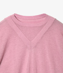 Faux-layered Sweater - Fine Gauge Knit