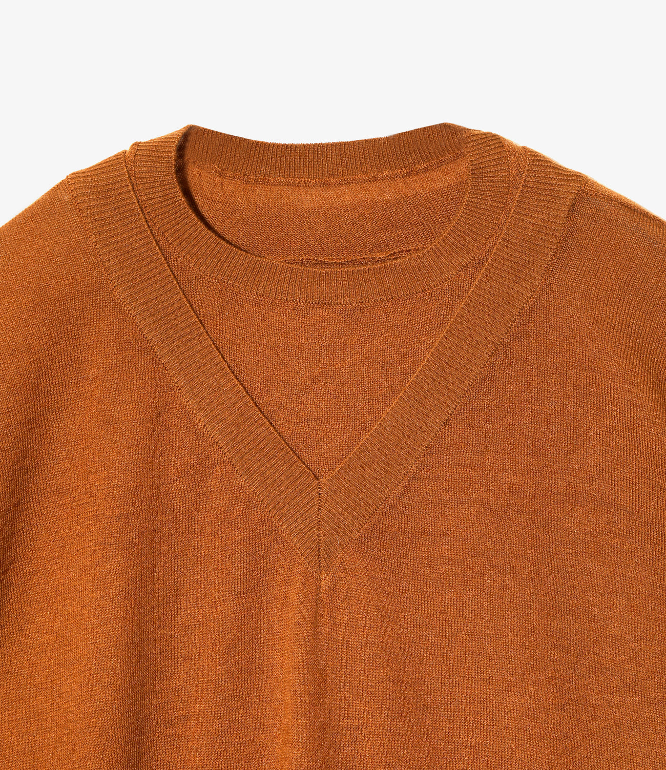 Faux-layered Sweater - Fine Gauge Knit