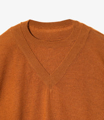 Faux-layered Sweater - Fine Gauge Knit