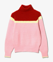 Turtle Neck Sweater - Chenille Yarn