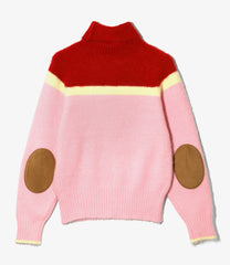 Turtle Neck Sweater - Chenille Yarn