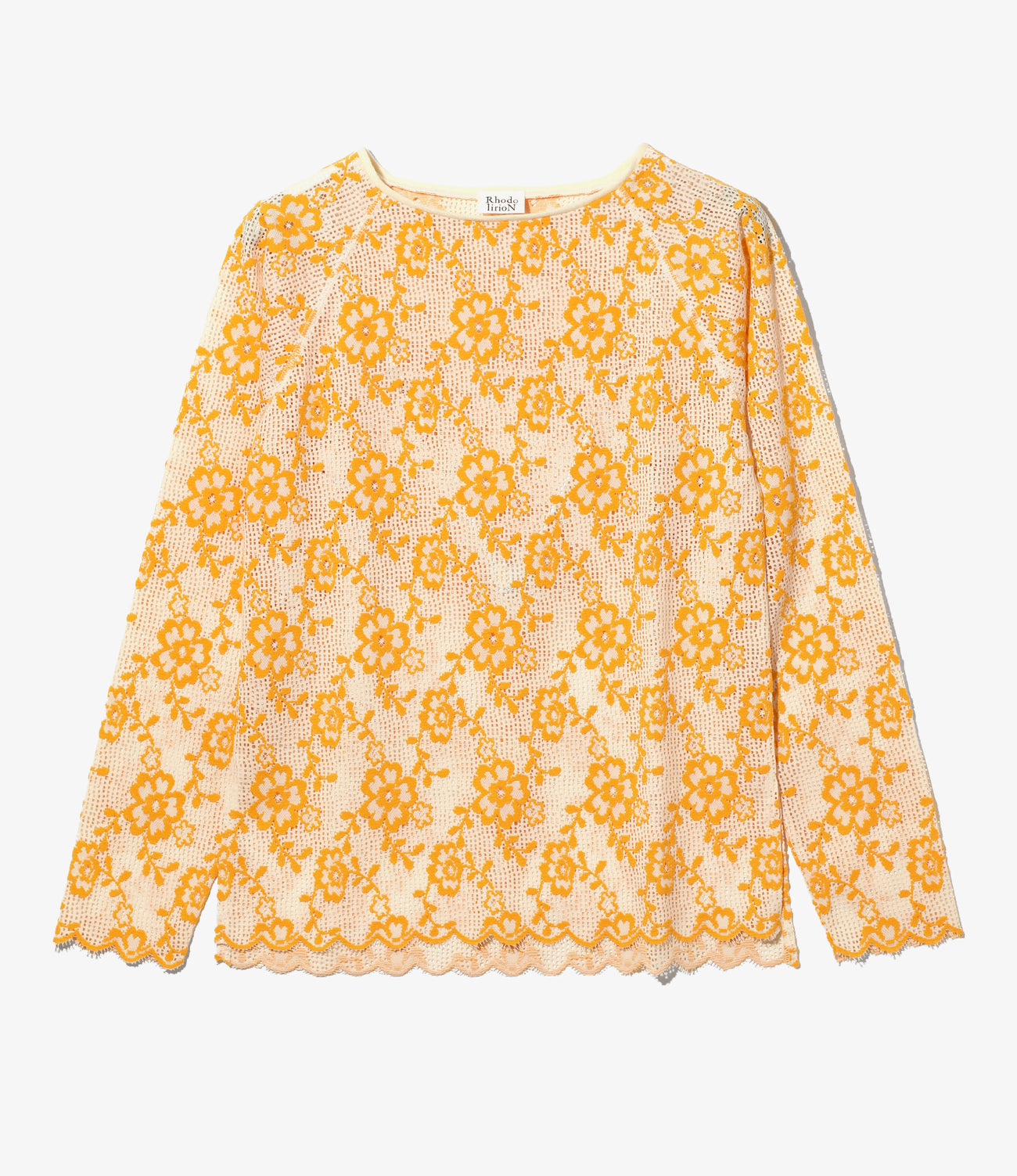 Crew Neck Tee - Flower Lace