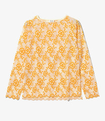 Crew Neck Tee - Flower Lace