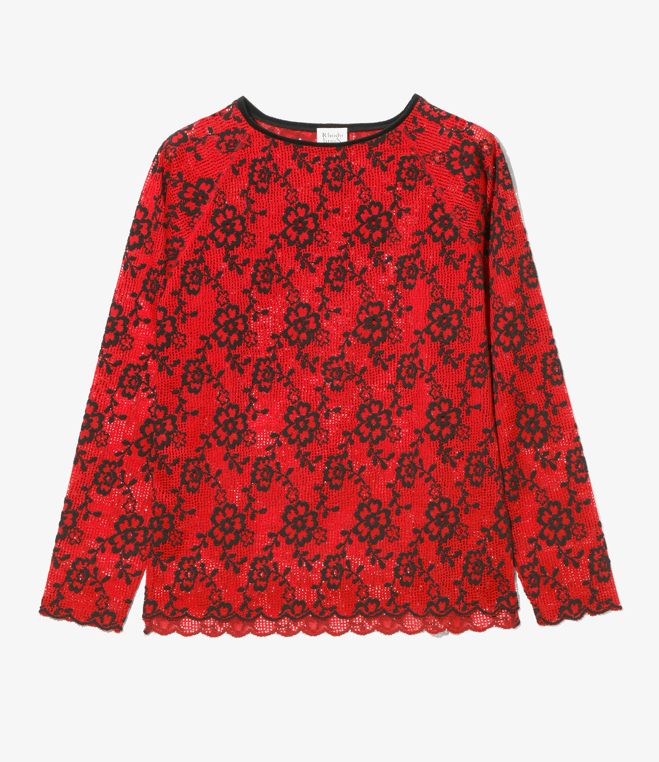 Crew Neck Tee - Flower Lace