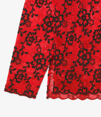 Crew Neck Tee - Flower Lace