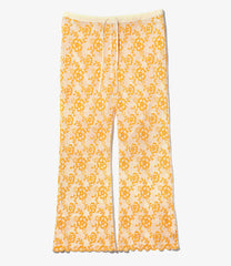 Slit Flare Pant - Flower Lace