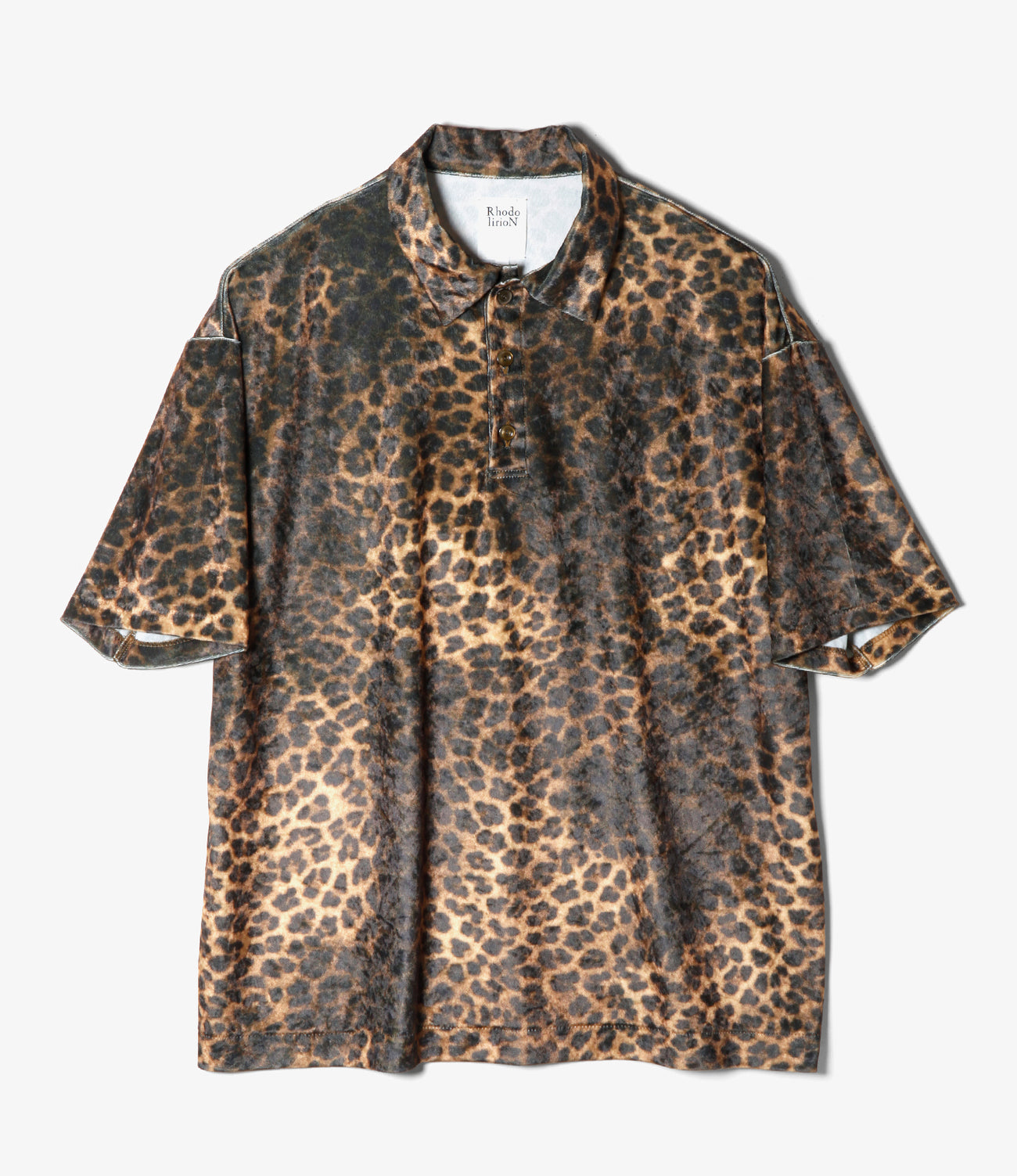 Polo Shirt - Leopard Print Velvet