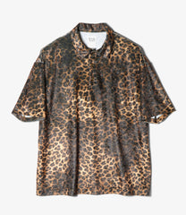 Polo Shirt - Leopard Print Velvet