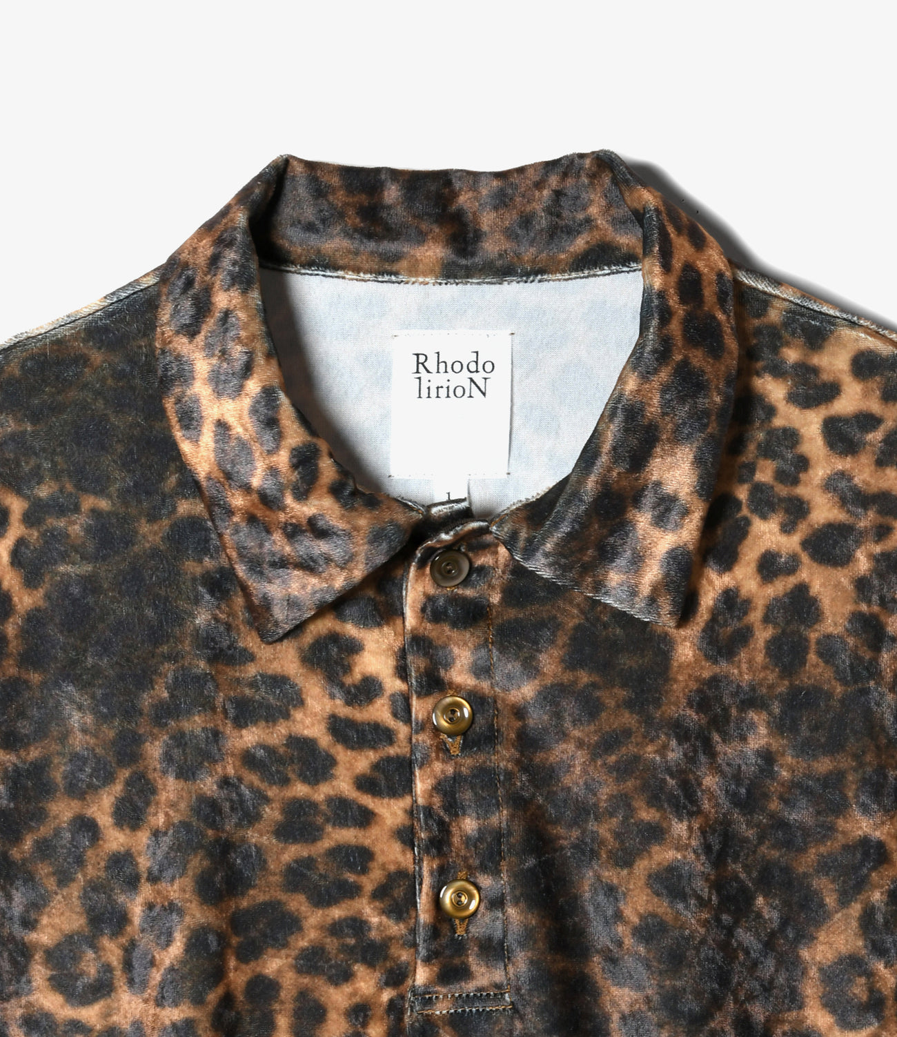 Polo Shirt - Leopard Print Velvet