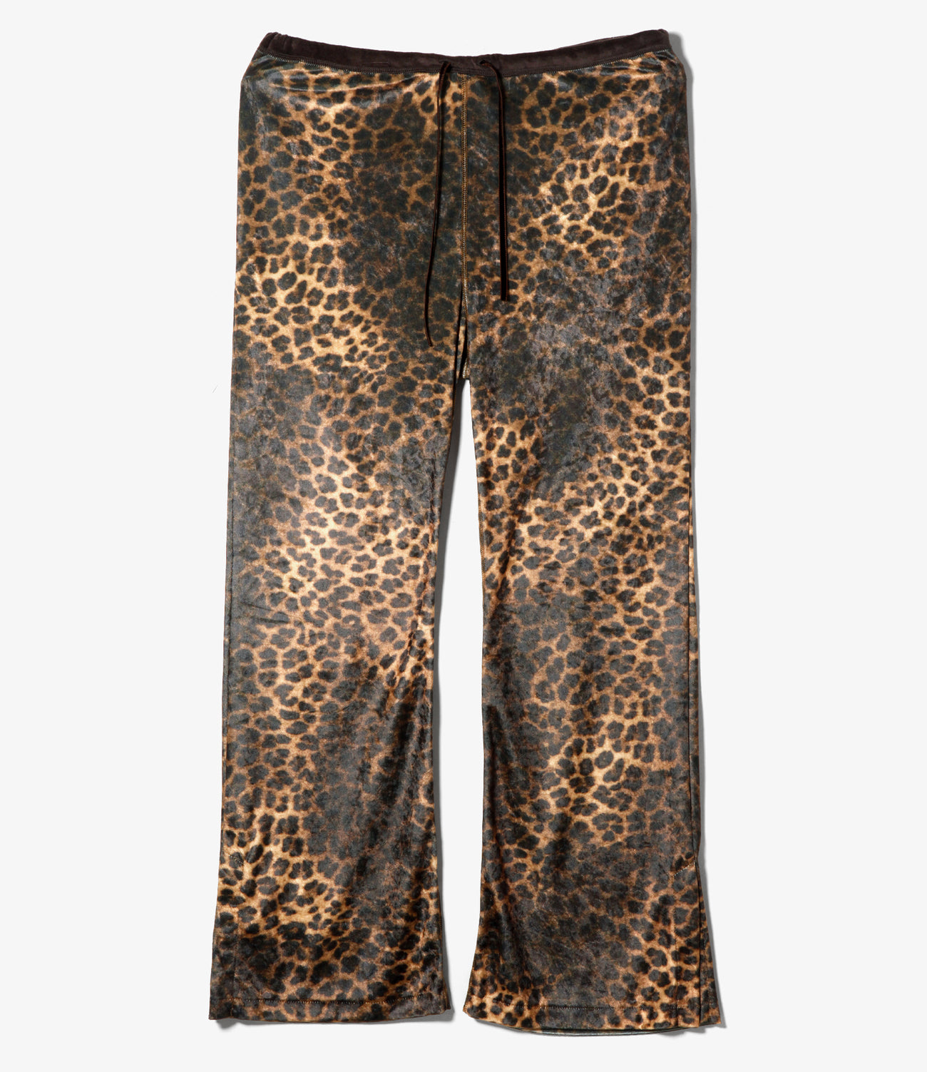 Slit Flare Pant - Leopard Print Velvet