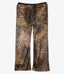 Slit Flare Pant - Leopard Print Velvet