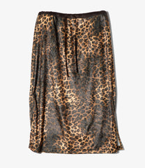 Pencil Skirt - Leopard Print Velvet