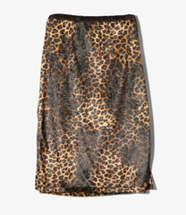 Pencil Skirt - Leopard Print Velvet