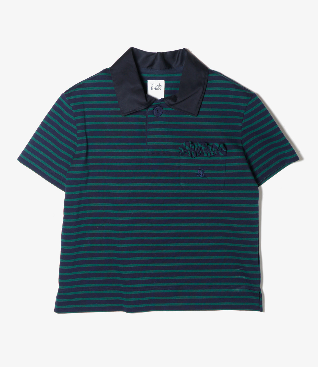 Frill Pocket Polo Shirt - Stripe