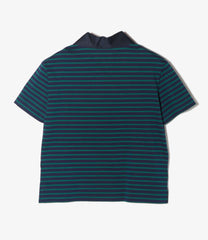 Frill Pocket Polo Shirt - Stripe