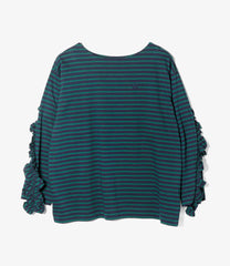 Frill Basque Shirt - Stripe