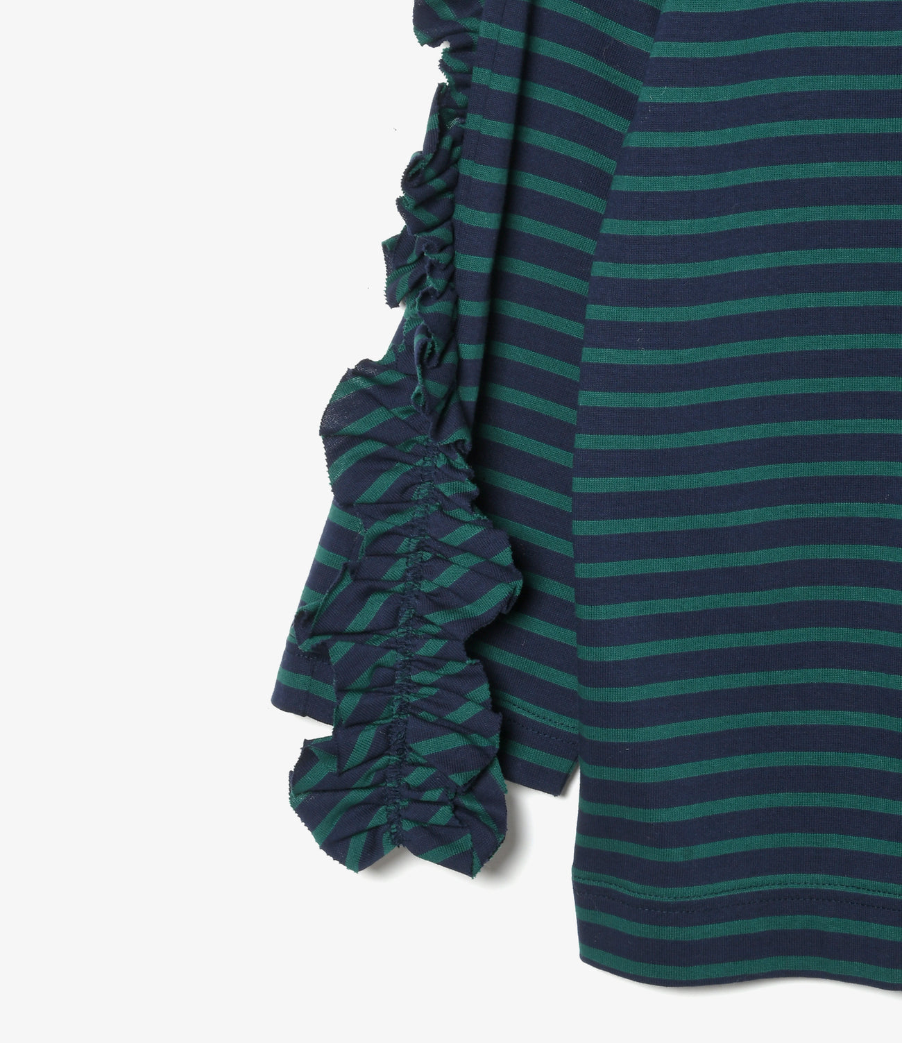 Frill Basque Shirt - Stripe
