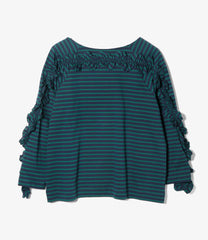 Frill Basque Shirt - Stripe