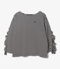 Frill Basque Shirt - Stripe