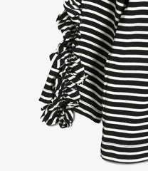 Frill Basque Shirt - Stripe
