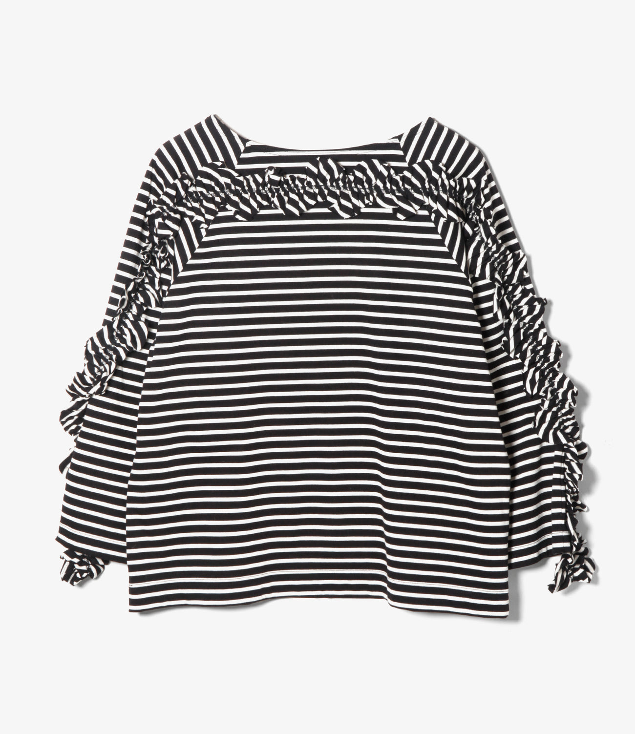 Frill Basque Shirt - Stripe