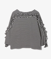 Frill Basque Shirt - Stripe