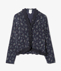 Mellow Finished Cardigan - Floral Pile