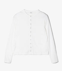 Ribbed Snap Button Cardigan