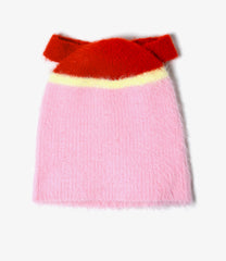 Watch Cap With Bow - Chenille Yarn