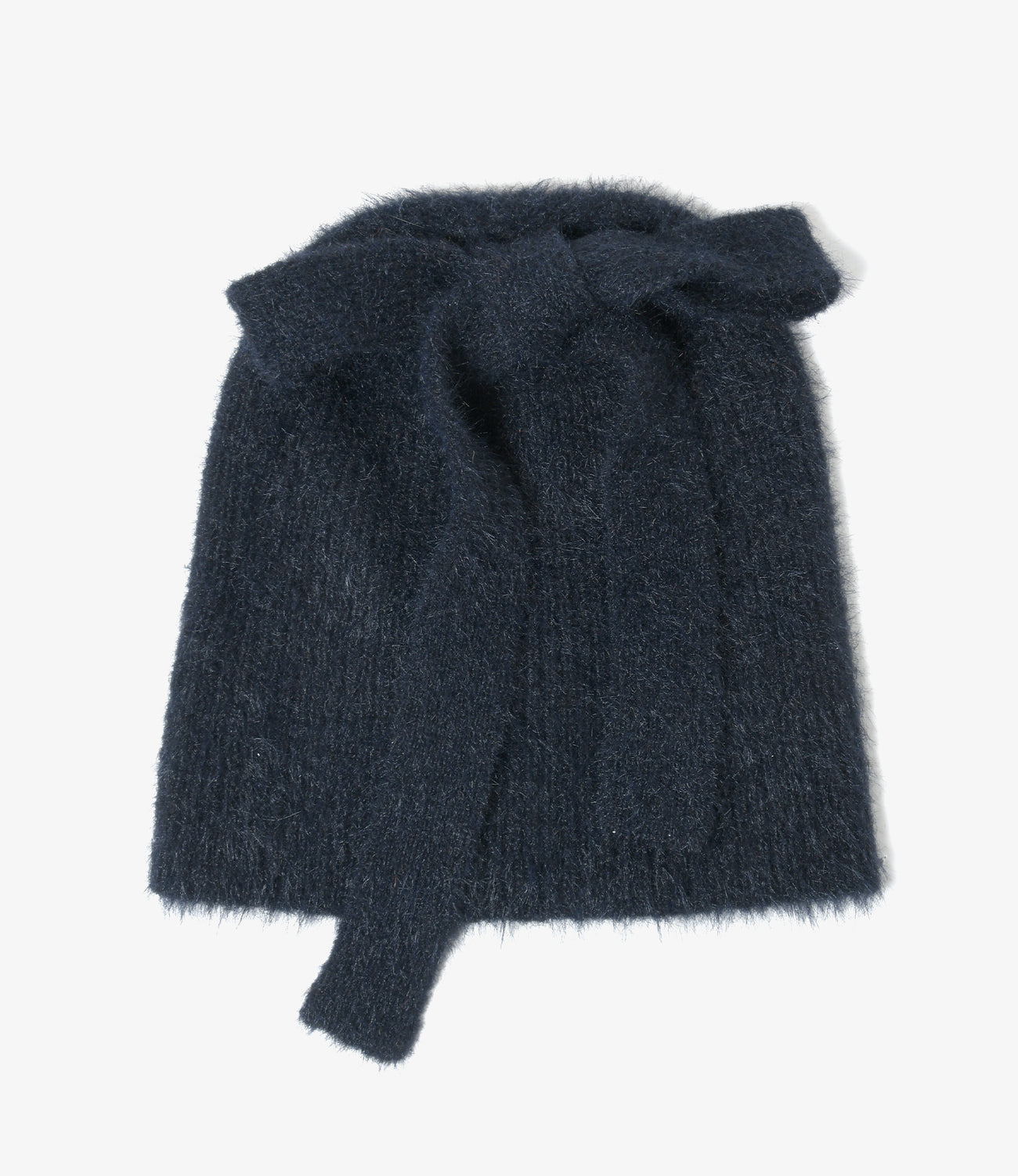 Watch Cap With Bow - Chenille Yarn