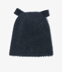 Watch Cap With Bow - Chenille Yarn