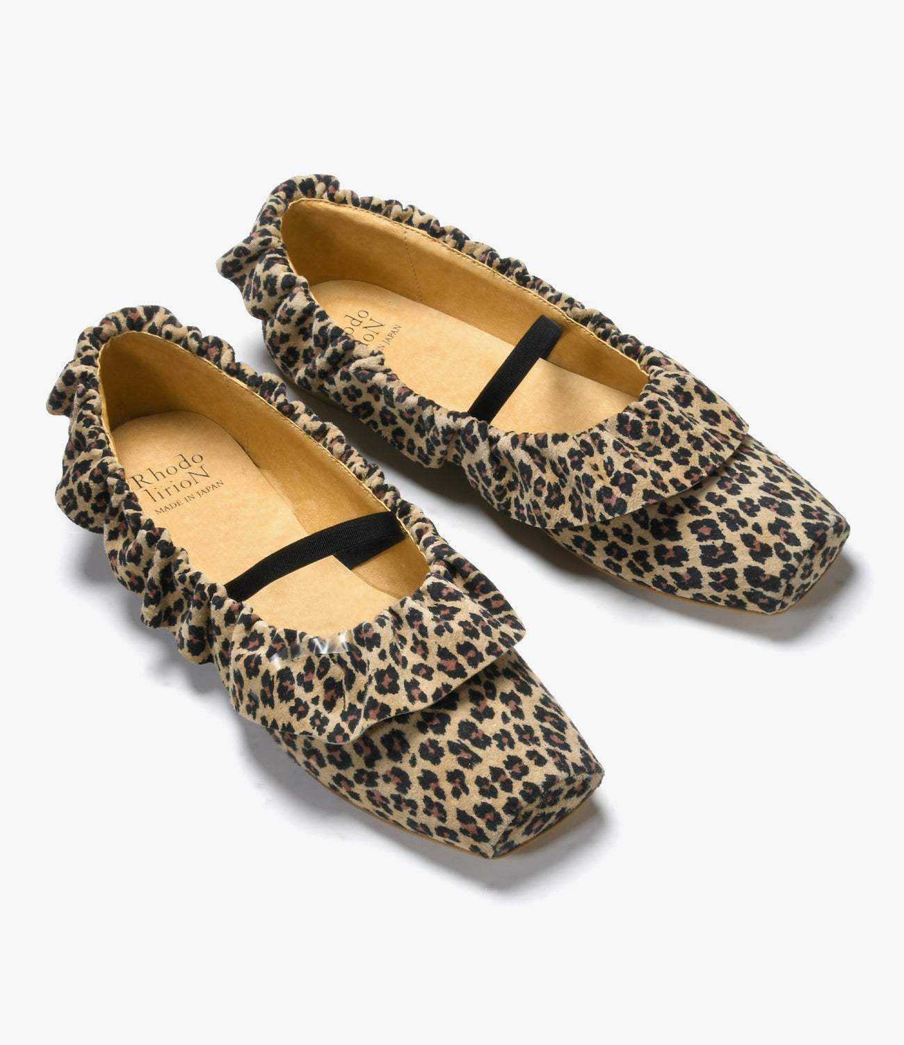 Frill Trimmed Flat Shoes - Leopard