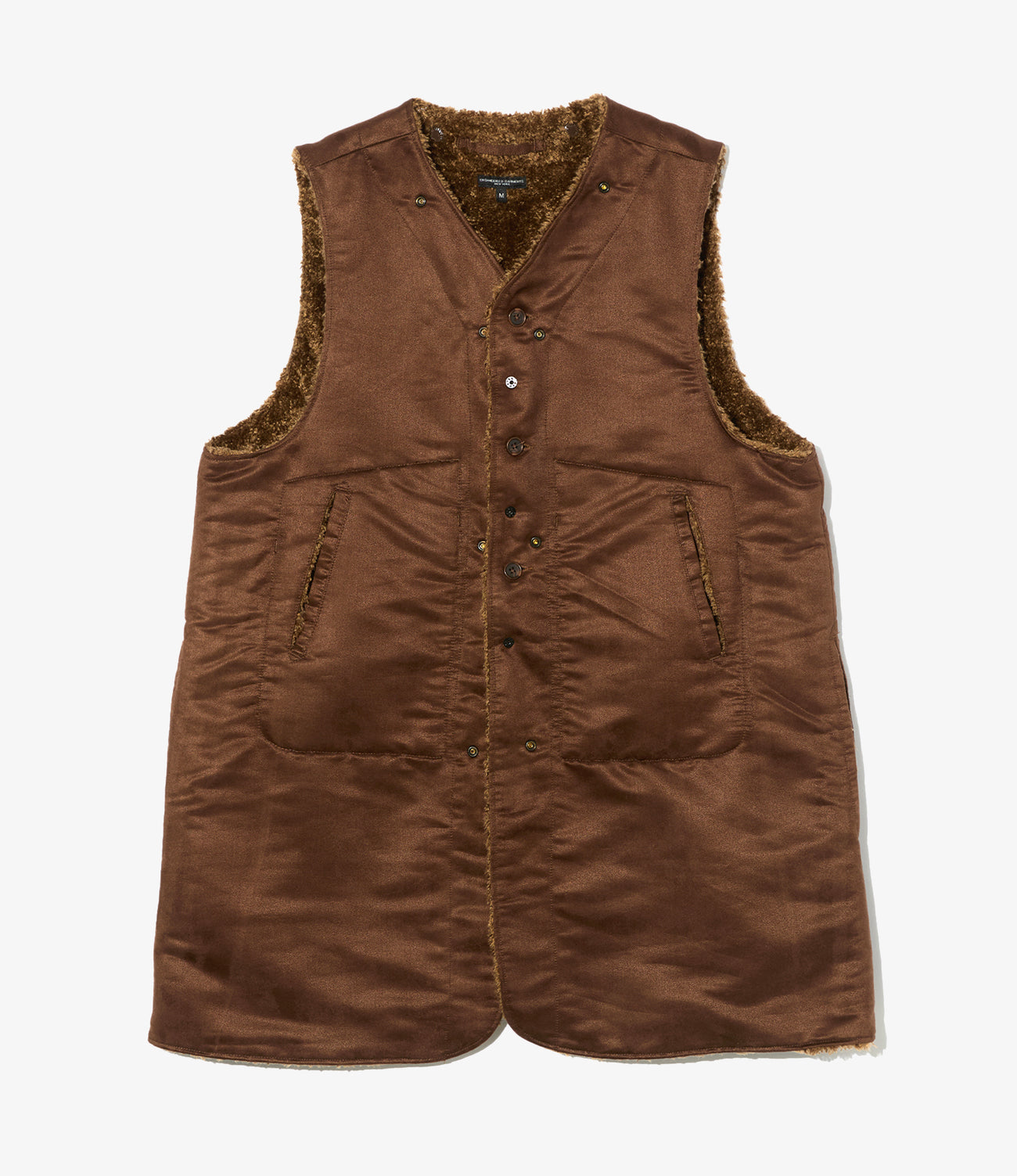 Liner Vest - Polyester Fake Suede / Acrylic Curly Fur