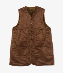 Liner Vest - Polyester Fake Suede / Acrylic Curly Fur