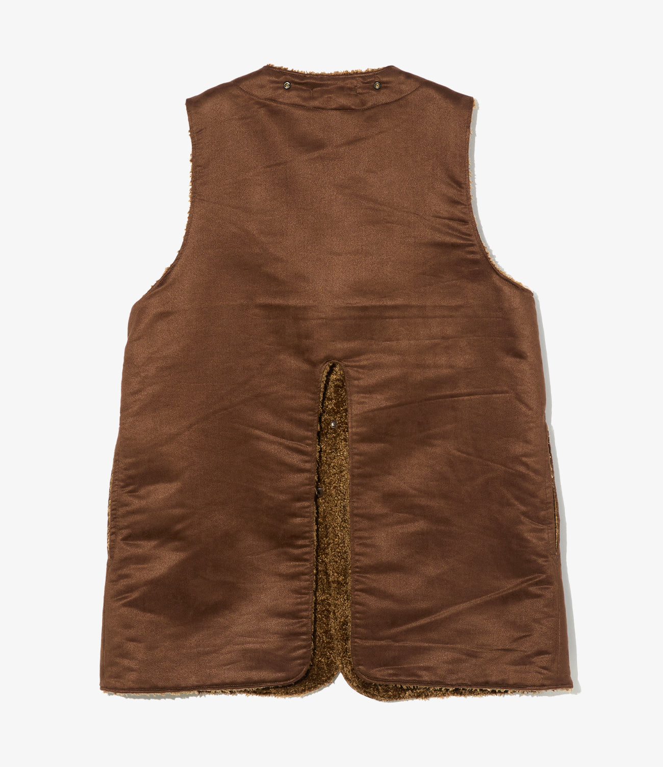 Liner Vest - Polyester Fake Suede / Acrylic Curly Fur