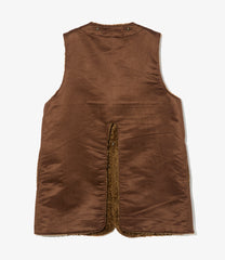 Liner Vest - Polyester Fake Suede / Acrylic Curly Fur