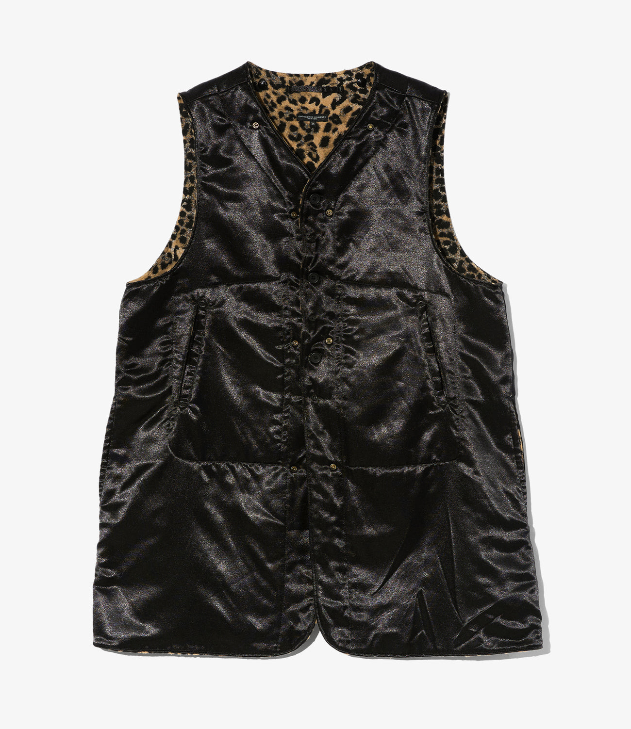 Liner Vest - PC Kasha / Wool Poly Leopard Jacquard