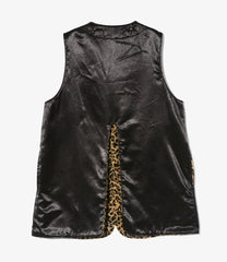 Liner Vest - PC Kasha / Wool Poly Leopard Jacquard