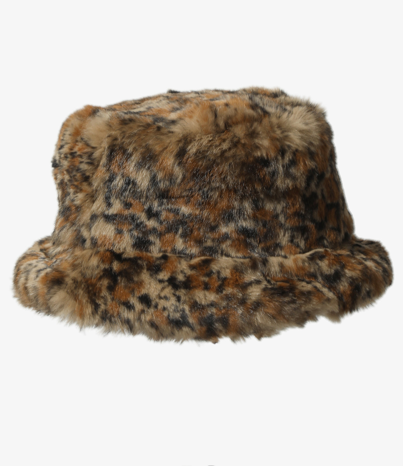 Rabbit Fur Bucket Hat - Animal Printed