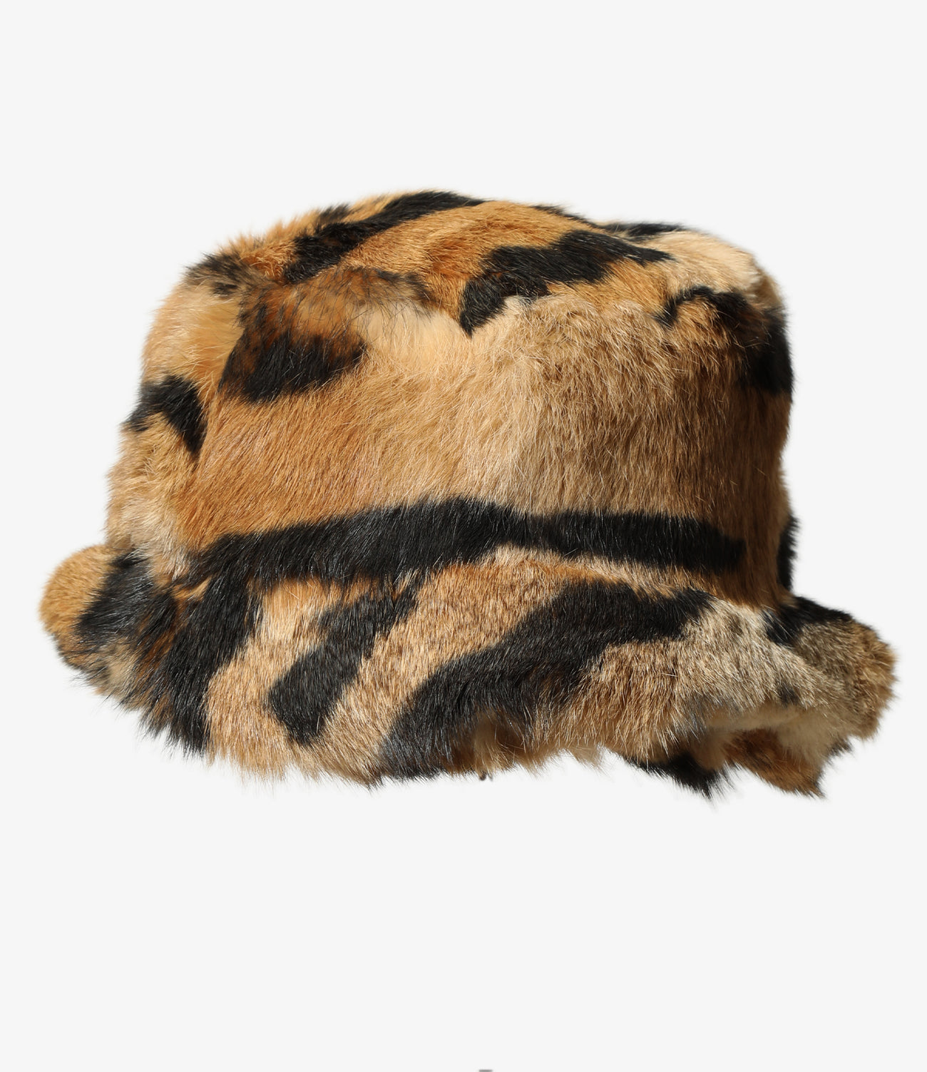 Rabbit Fur Bucket Hat - Animal Printed