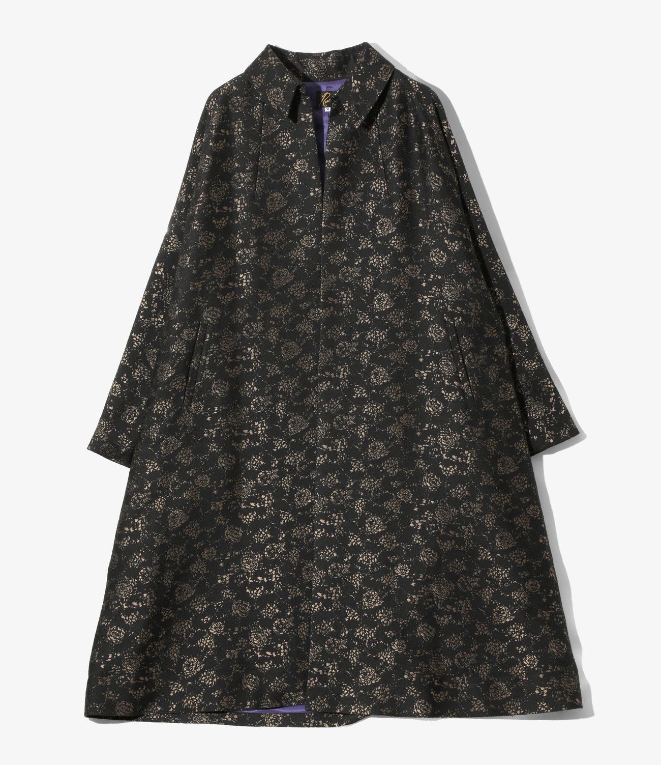 One Side Dolman Coat - Abstract Jacquard