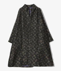 One Side Dolman Coat - Abstract Jacquard