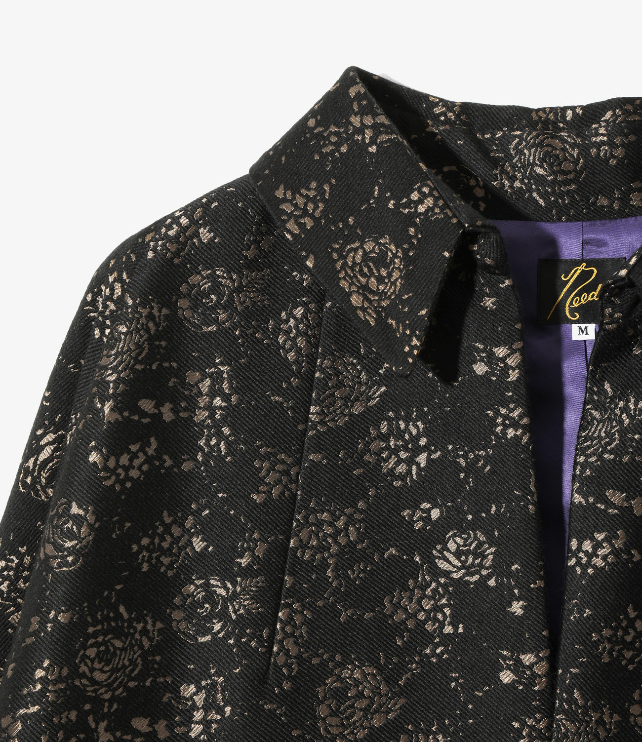 One Side Dolman Coat - Abstract Jacquard