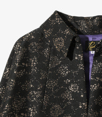 One Side Dolman Coat - Abstract Jacquard