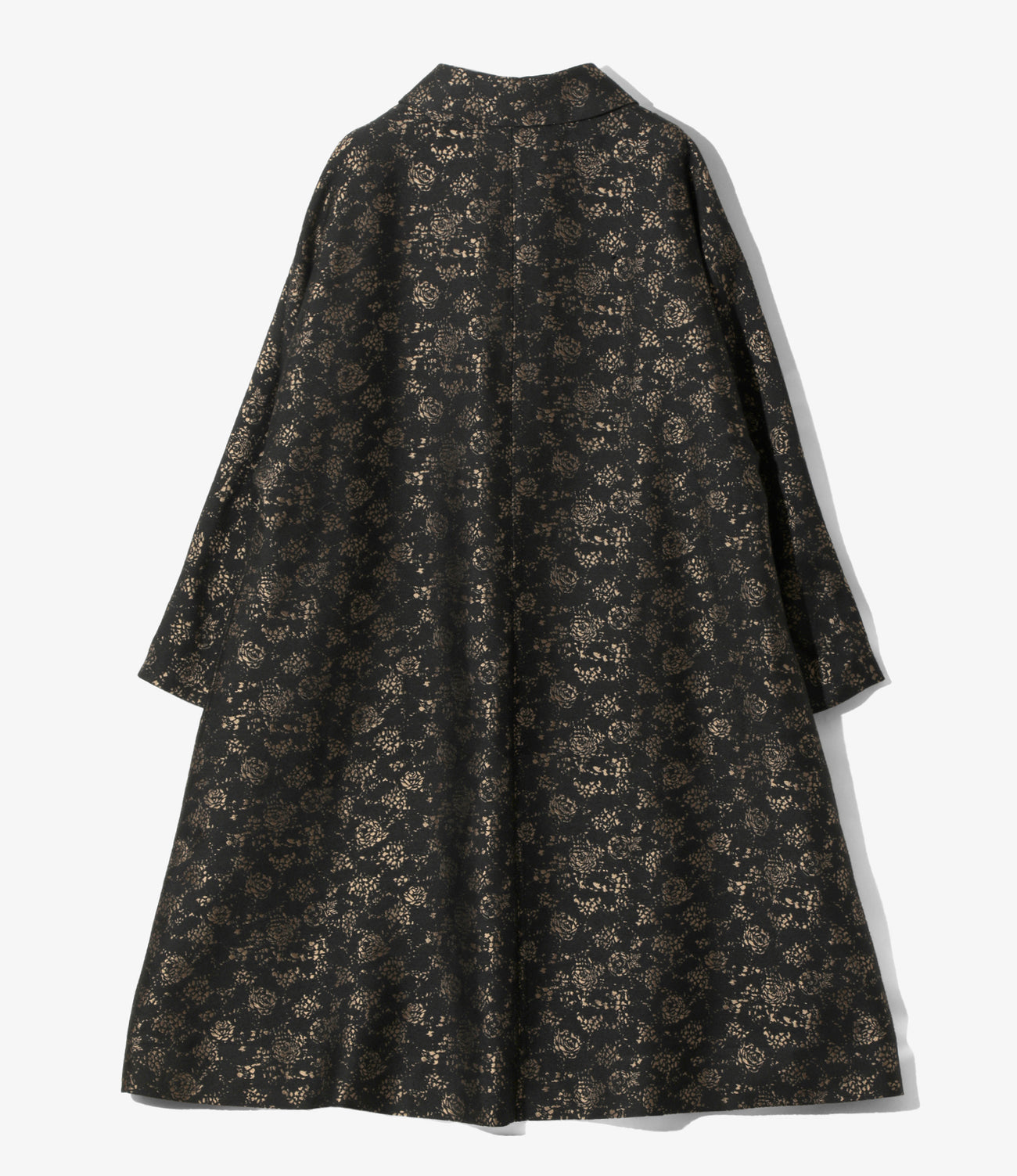 One Side Dolman Coat - Abstract Jacquard